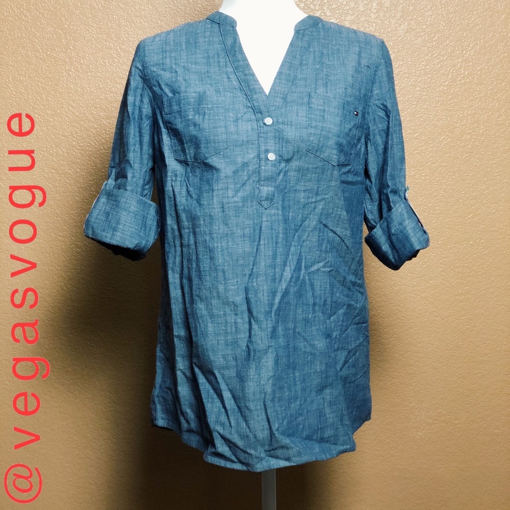 ♡ TOMMY HILFIGER Chambray Top ♡